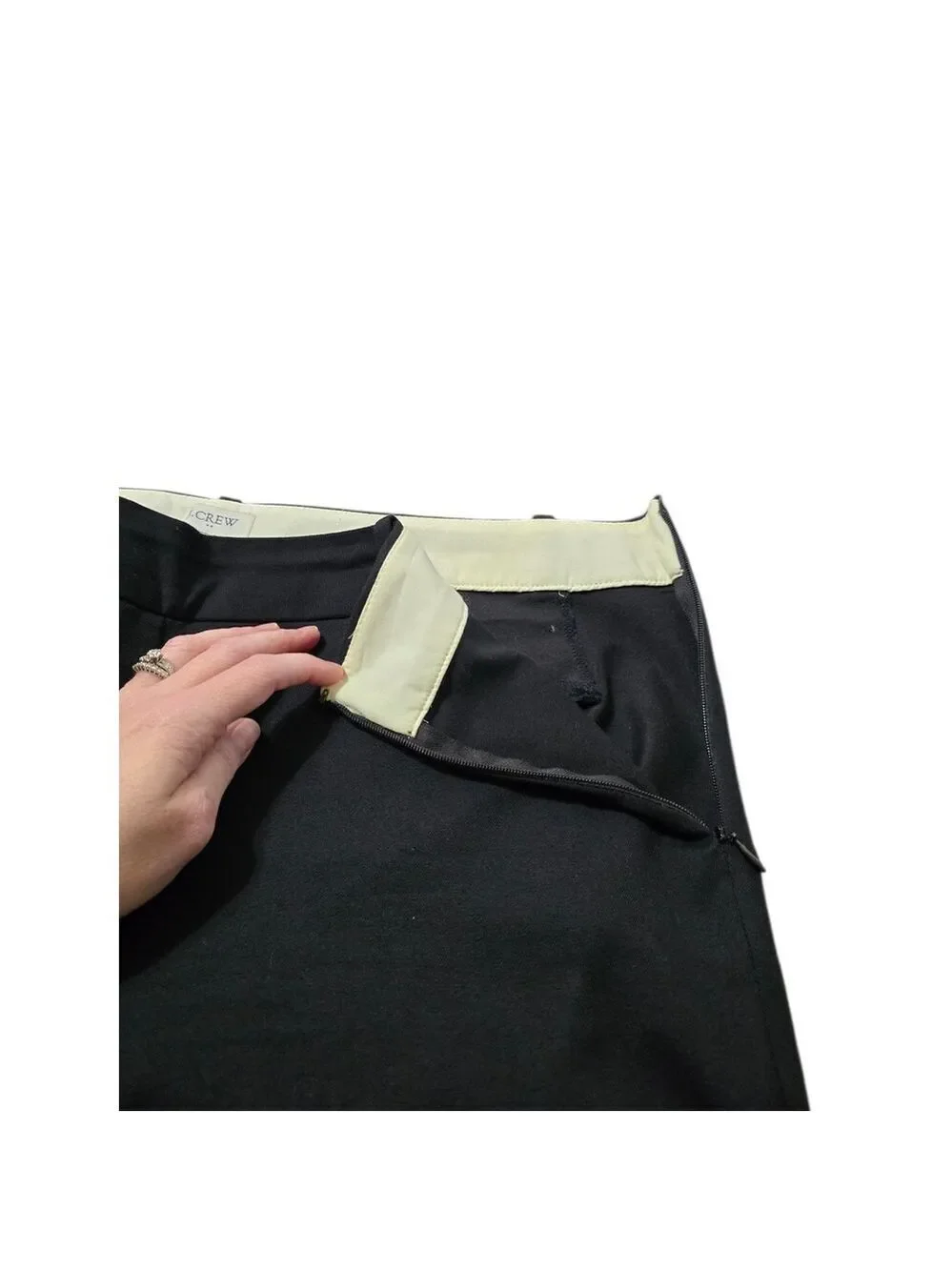 J. Crew Factory Winnie With Scalloped Hem Ankle Pant In Black Sz 10